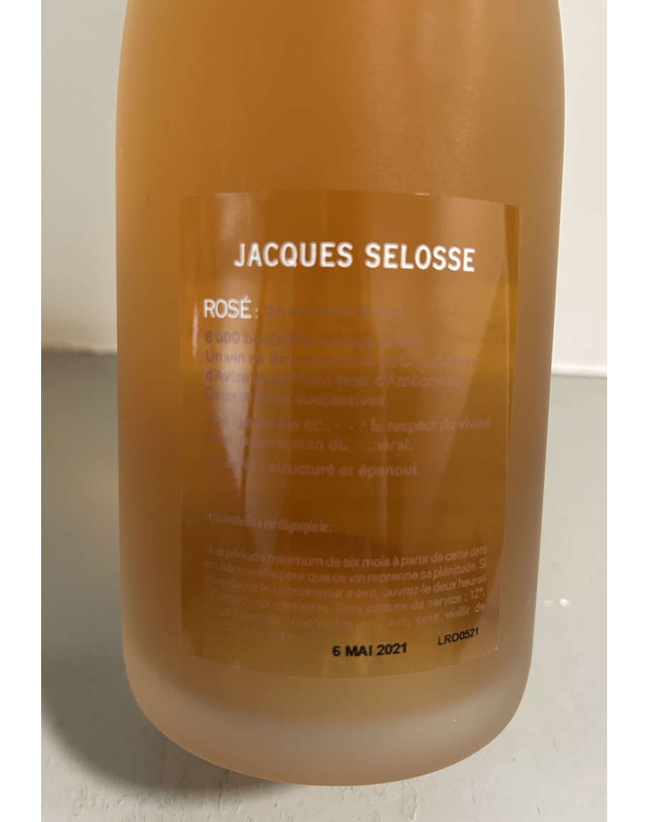 Rose Brut NV, Jacques Selosse, Degorgement 2021