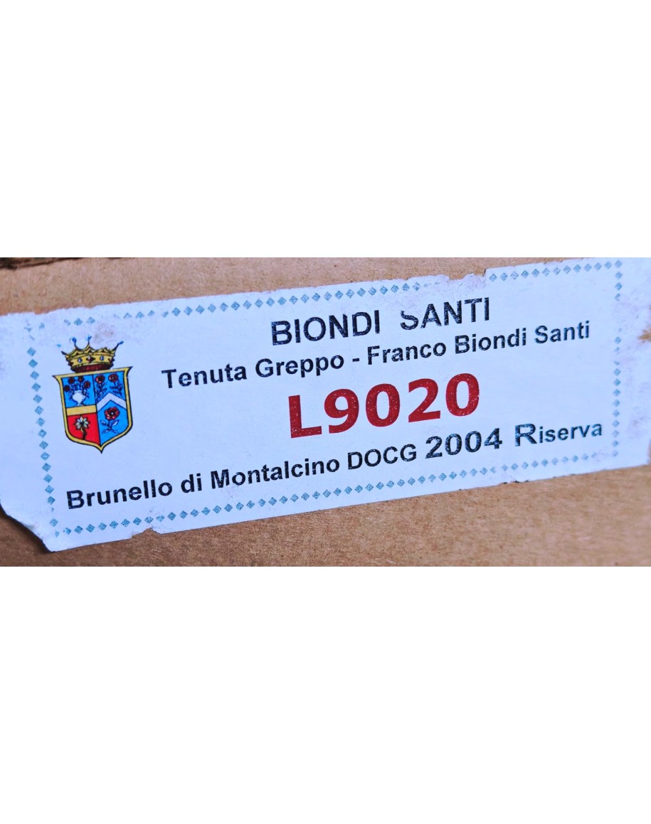 Brunello di Montalcino Riserva Biondi Santi 2004 Cassa 6