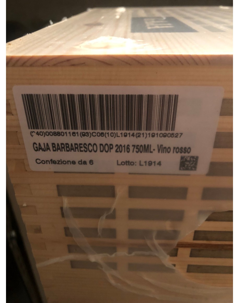 Barbaresco Gaja 2016 Cassa da 6 | E-commerce Hellobacco
